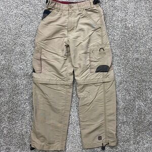 Vintage Lee Pipes pants Youth 12R Tan Cargo High Performance Convertible‎